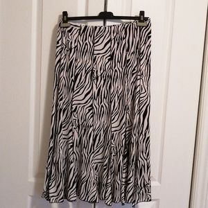 Ladies zebra print skirt